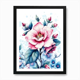 Chinese Flower Painting Art Print