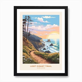 Lost Coast Trail Usa 1 Hike Poster Art Print