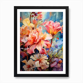 Beautiful Garden Flowers Art Print