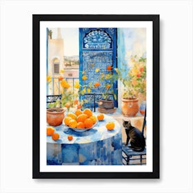 Table With Oranges Art Print