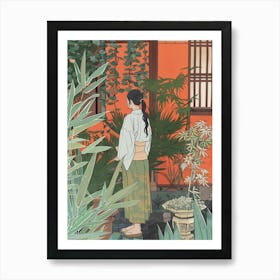 In The Garden Ryoan Ji Garden Japan 12 Art Print