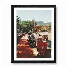 Italy And Vespa Art Print