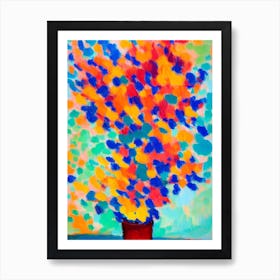 Bright And Abstract Matisse Inspired Flower Art Print