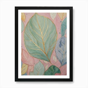 Pastel Leaf Art Print