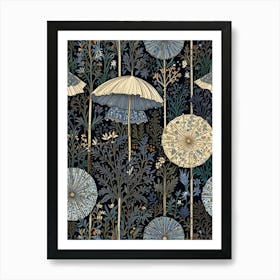 William Morris Umbrellas In The Forest Art Print