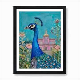 Peacock In The Palace Gardens 1 Art Print