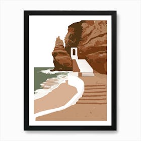 Cliffs And Stairs Art Print