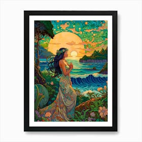 Hawaiian Sunset 1 Art Print