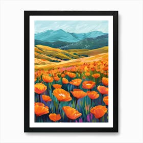 Poppies In The Field 19 Art Print