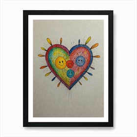 Family Heart Art Print