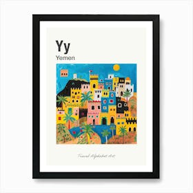 Kids Travel Alphabet  Yemen 3 Art Print