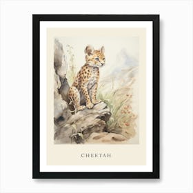 Beatrix Potter Inspired  Animal Watercolour Cheetah 2 Art Print