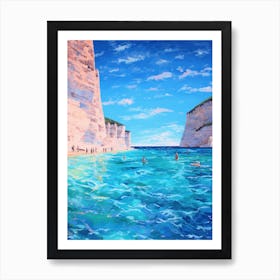 An Oil Painting Of Navagio Beach Shipwreck Beach 1 Art Print