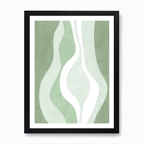 Pastel Wavy Shapes Art Print