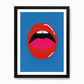 Red Lips Hallway Art Print