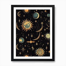 Cosmos Space Elements Celestial 7 Art Print