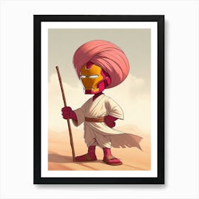 Iron Man In The Desert Art Print