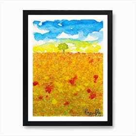 Field Of Poppies Art Print