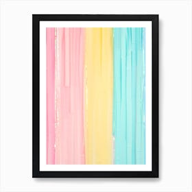 Pastel, Rainbow, Lines, Home, Colourful, Art, Wall Print Art Print