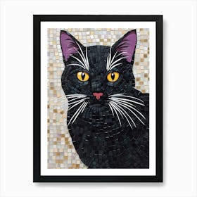 Mosaic Cat 5 Art Print