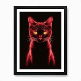 Red Cat Art Print