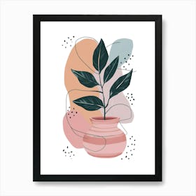 Plant In A Pot Art Print