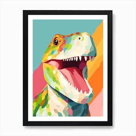 Colourful Dinosaur Scelidosaurus 1 Art Print