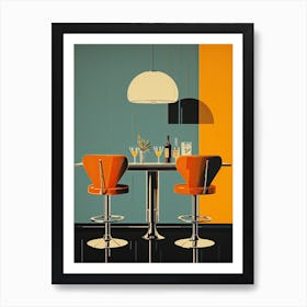 Bar, Mid century Art Print