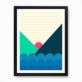 Mountains Ans Waves Art Print