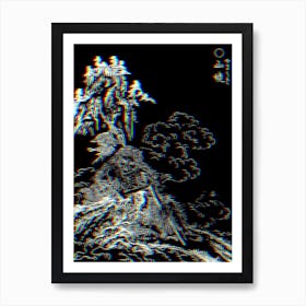 Toriyama Sekien Vintage Japanese Woodblock Negative Glitch Art Yokai Ukiyo-e Yamauba Art Print