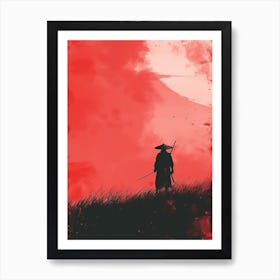 Fuji's Lament: Samurai Art Print