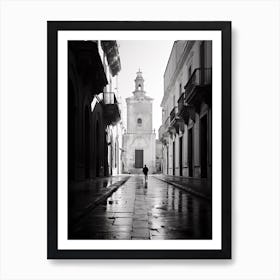 Lecce, Italy,  Black And White Analogue Photography  3 Art Print