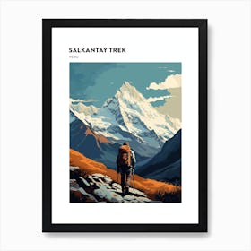 Salkantay Trek Peru 2 Hiking Trail Landscape Poster Art Print