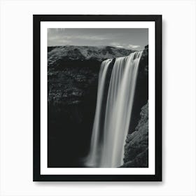 Black And White Waterfall Art Print