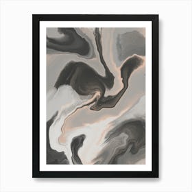 Gray Abstract Painting Art Print