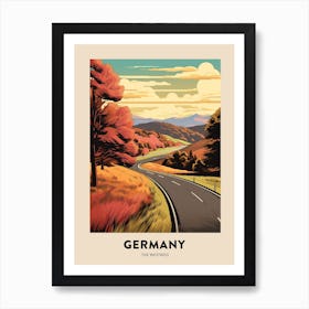 The Westweg Germany 4 Vintage Hiking Travel Poster Art Print