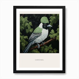 Ohara Koson Inspired Bird Painting Cardinal 2 Poster Poster