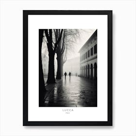 Poster Of Lucca, Italy, Black And White Analogue Photography 3 Art Print