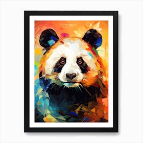 Panda Art In Cubistic Style 3 Art Print