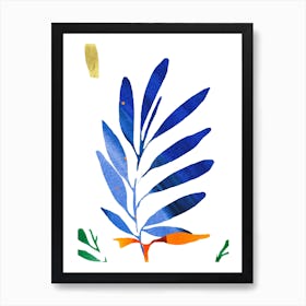 Blue Botanical  Art Print