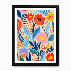 Flowers 46, Matisse style, Floral texture Art Print