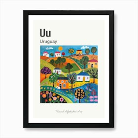 Kids Travel Alphabet  Uruguay 2 Art Print