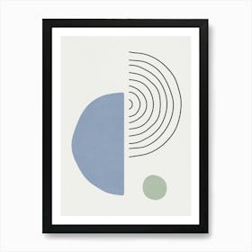 Abstract Shapes- Bl03 Art Print