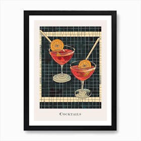 Cocktails Tiled Poster Art Print