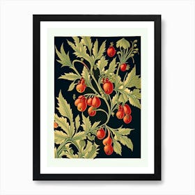 Firethorn 3 Floral Botanical Vintage Poster Flower Art Print