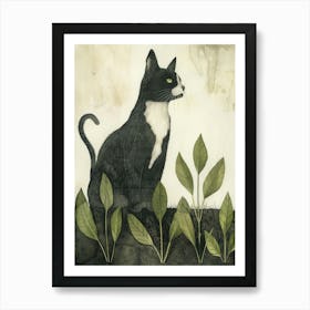 Cat In The Garden 19 Art Print