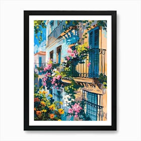 Balcony Painting In Valencia 4 Art Print