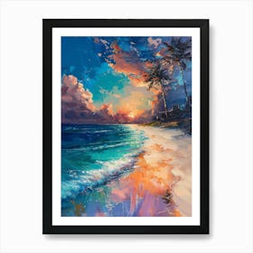 Sunset On The Beach 21 Art Print