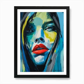 Woman'S Face 2 Art Print