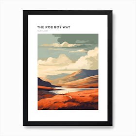 The Rob Roy Way Scotland 1 Hiking Trail Landscape Poster Art Print